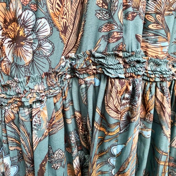 Free People Asymmetric Floral Swing Tiered Top - Picture 6 of 8